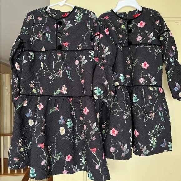 Melange Girl Flower Dress 5 7 Matching Sister - Picture 2 of 4